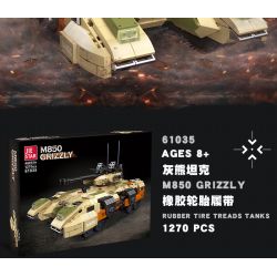 JIESTAR 61035 non  XE TĂNG M850 GRIZZLY bộ đồ chơi xếp lắp ráp ghép mô hình 1270 khối