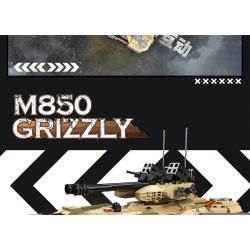 JIESTAR 61035 non  XE TĂNG M850 GRIZZLY bộ đồ chơi xếp lắp ráp ghép mô hình 1270 khối