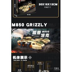 JIESTAR 61035 non  XE TĂNG M850 GRIZZLY bộ đồ chơi xếp lắp ráp ghép mô hình 1270 khối