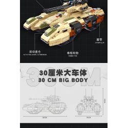 JIESTAR 61035 non  XE TĂNG M850 GRIZZLY bộ đồ chơi xếp lắp ráp ghép mô hình 1270 khối