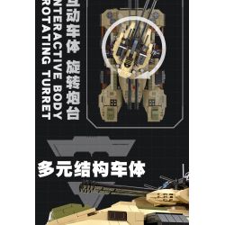 JIESTAR 61035 non  XE TĂNG M850 GRIZZLY bộ đồ chơi xếp lắp ráp ghép mô hình 1270 khối