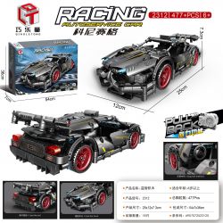 QIAO LE TONG 2312 non  XE THỂ THAO KOENIGSEGG LÙI bộ đồ chơi xếp lắp ráp ghép mô hình  Kỹ Thuật Công Nghệ Cao Mô Hình Phương Tiện 477 khối