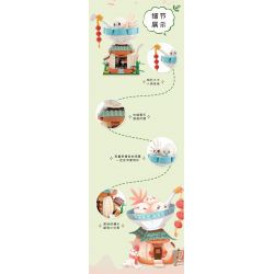 GEKKOSHA 801002 non  CẢNH PHỐ ẨM THỰC CỬA HÀNG TIANTIAN TANG SHUI bộ đồ chơi xếp lắp ráp ghép mô hình Creator Sáng Tạo 627 khối