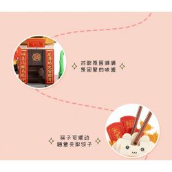 GEKKOSHA 801001 non  KHUNG CẢNH PHỐ ẨM THỰC NHÀ BÁNH BAO XIANGXIANG bộ đồ chơi xếp lắp ráp ghép mô hình Creator Sáng Tạo 707 khối