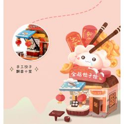 GEKKOSHA 801001 non  KHUNG CẢNH PHỐ ẨM THỰC NHÀ BÁNH BAO XIANGXIANG bộ đồ chơi xếp lắp ráp ghép mô hình Creator Sáng Tạo 707 khối