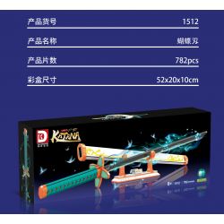 DK 1512 non  GẤU BƯỚM bộ đồ chơi xếp lắp ráp ghép mô hình Kimetsu No Yaiba Thanh Gươm Diệt Quỷ 782 khối