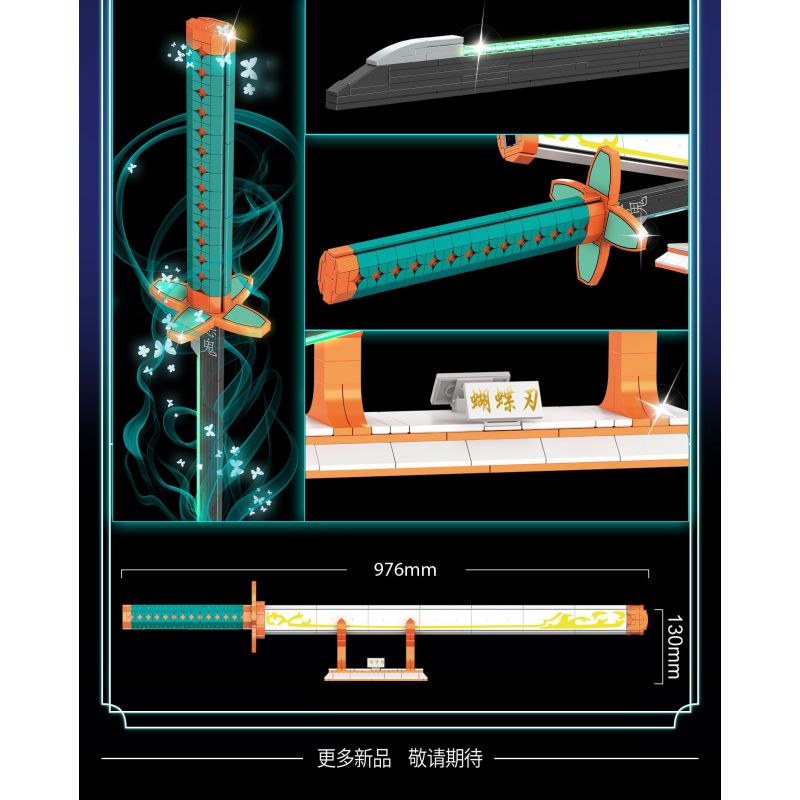 DK 1512 non  GẤU BƯỚM bộ đồ chơi xếp lắp ráp ghép mô hình Kimetsu No Yaiba Thanh Gươm Diệt Quỷ 782 khối