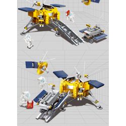 JIESTAR 59012 non  THÁM HIỂM MẶT TRĂNG bộ đồ chơi xếp lắp ráp ghép mô hình 735 khối