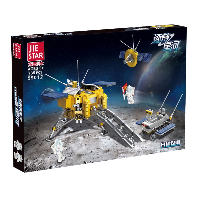 JIESTAR 59012 non  THÁM HIỂM MẶT TRĂNG bộ đồ chơi xếp lắp ráp ghép mô hình 735 khối