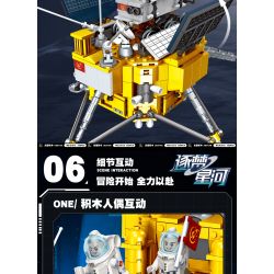 JIESTAR 59012 non  THÁM HIỂM MẶT TRĂNG bộ đồ chơi xếp lắp ráp ghép mô hình 735 khối