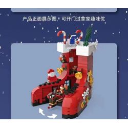 DK 713 non  TẤT GIÁNG SINH bộ đồ chơi xếp lắp ráp ghép mô hình Christmas CHRISTMAS SHOES 779 khối