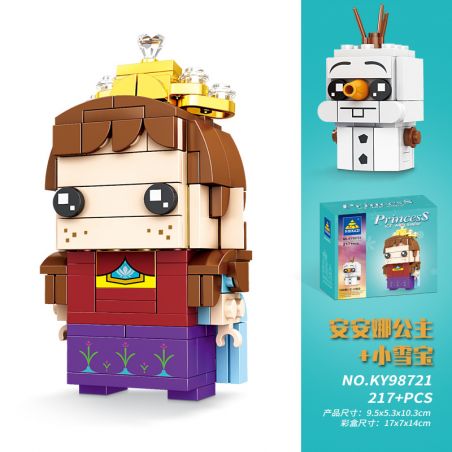 Kazi KY98721 98721 non  CÔNG CHÚA ANN VÀ XIAOXUEBAO bộ đồ chơi xếp lắp ráp ghép mô hình Brickheadz Nhân Vật Đầu To 217 khối