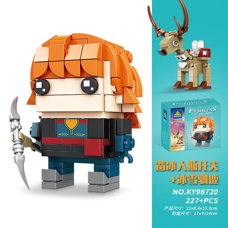 Kazi KY98720 98720 non Lego STOFF THE ICEMAN VÀ REINDEER bộ đồ chơi xếp lắp ráp ghép mô hình Brickheadz Nhân Vật Đầu To 227 khối