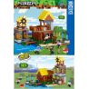 ZHEGAO QL2513 2513 non  NGÔI NHÀ CỐI XAY GIÓ CỦA DÂN LÀNG bộ đồ chơi xếp lắp ráp ghép mô hình Minecraft CUBE WORLD Game Xây Dựng 621 khối