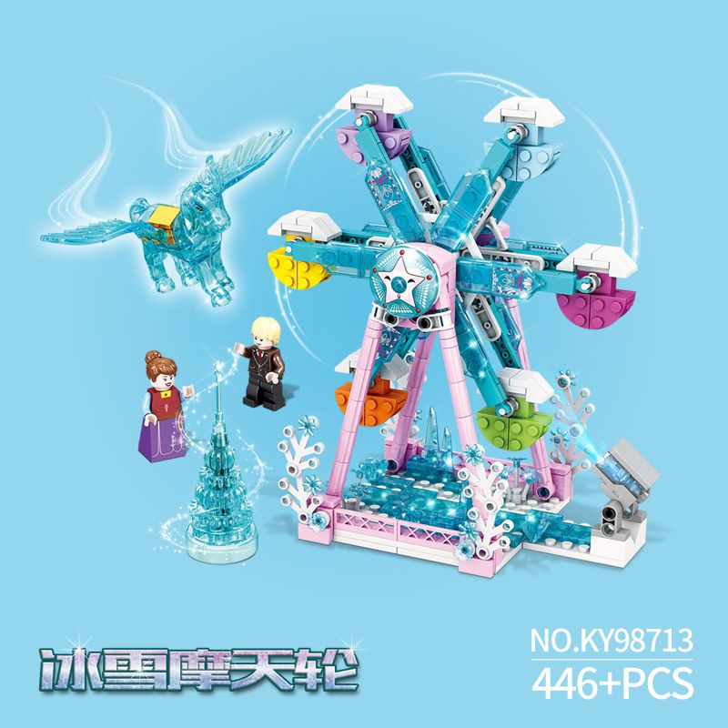 Kazi KY98713 98713 non Lego ĐU QUAY TUYẾT bộ đồ chơi xếp lắp ráp ghép mô hình Girl Con Gái 446 khối