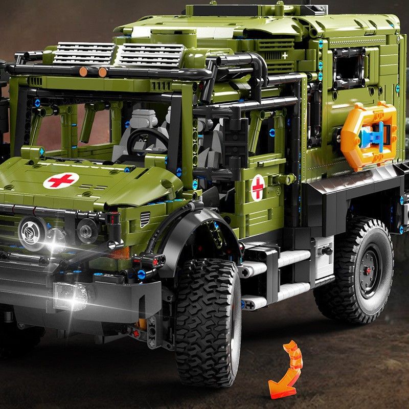 TEGOLE T4023 4023 non  XE CỨU HỘ UNIMOG tỷ lệ 1:11 bộ đồ chơi xếp lắp ráp ghép mô hình  RESCUE VEHICLE Kỹ Thuật Công Nghệ Cao Mô Hình Phương Tiện 3850 khối