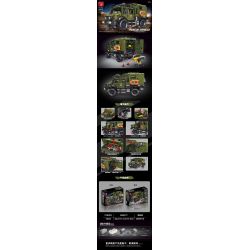 TEGOLE T4023 4023 non  XE CỨU HỘ UNIMOG tỷ lệ 1:11 bộ đồ chơi xếp lắp ráp ghép mô hình  RESCUE VEHICLE Kỹ Thuật Công Nghệ Cao Mô Hình Phương Tiện 3850 khối