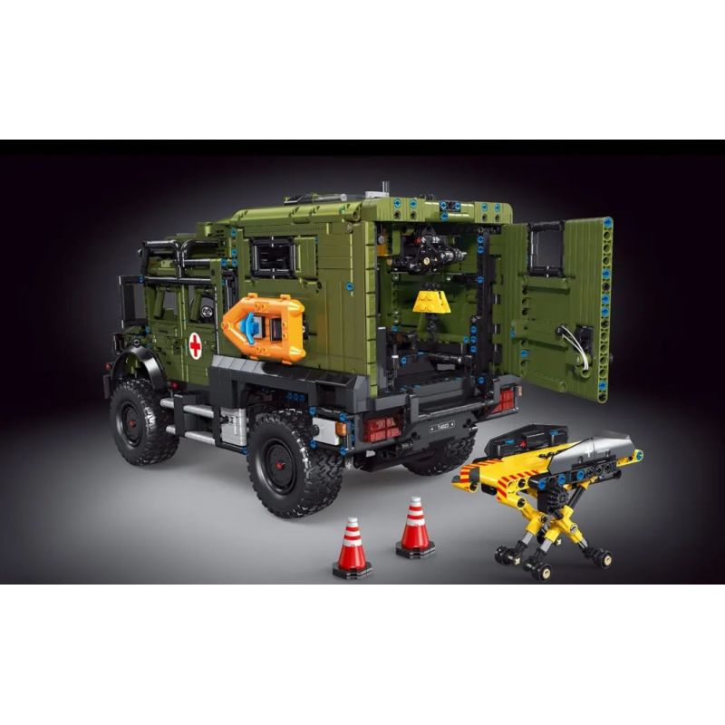 TEGOLE T4023 4023 non  XE CỨU HỘ UNIMOG tỷ lệ 1:11 bộ đồ chơi xếp lắp ráp ghép mô hình  RESCUE VEHICLE Kỹ Thuật Công Nghệ Cao Mô Hình Phương Tiện 3850 khối