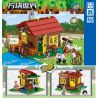 ZHEGAO QL2503 2503 non  TÚP LỀU CỦA NGƯ DÂN bộ đồ chơi xếp lắp ráp ghép mô hình Minecraft CUBE WORLD Game Xây Dựng 399 khối