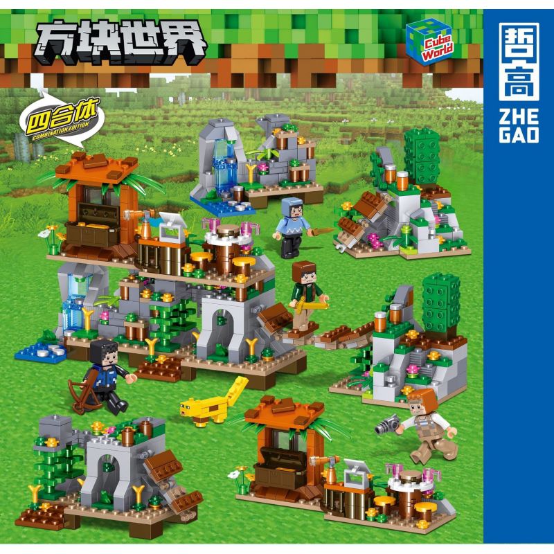 ZHEGAO QL2502 2502 non  TRANG VIÊN RUPERT bộ đồ chơi xếp lắp ráp ghép mô hình Minecraft Game Xây Dựng