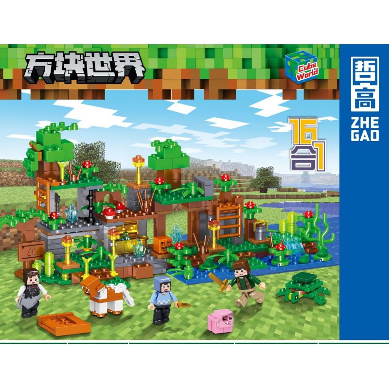 ZHEGAO QL2501 2501 non  TRANG VIÊN VALERIAN bộ đồ chơi xếp lắp ráp ghép mô hình Minecraft Game Xây Dựng 320 khối