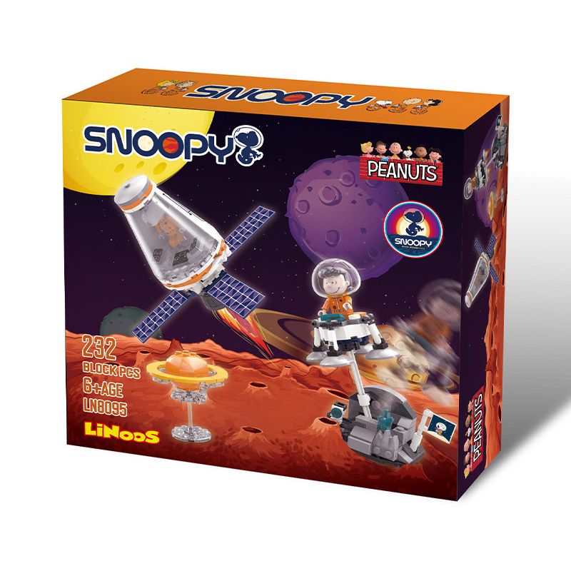 LINOOS LN8095 8095 non Lego RÌNH MÒ TRÊN MẶT TRĂNG bộ đồ chơi xếp lắp ráp ghép mô hình Movie & Game SNOOPY Phim Và Trò Chơi 232 khối