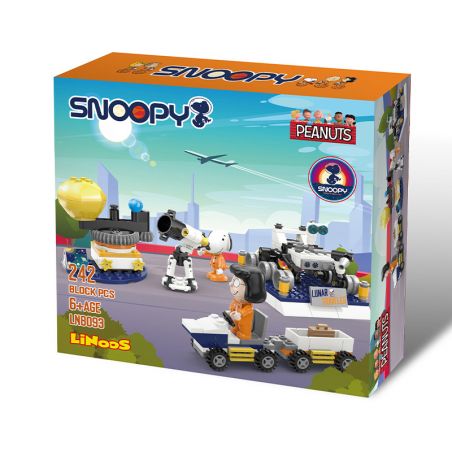 LINOOS LN8093 8093 non  RÌNH MÒ TRÊN MẶT TRĂNG bộ đồ chơi xếp lắp ráp ghép mô hình Movie & Game SNOOPY Phim Và Trò Chơi 242 khối