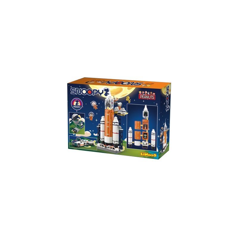 LINOOS LN8090 8090 non Lego TÊN LỬA bộ đồ chơi xếp lắp ráp ghép mô hình SNOOPY 571 khối