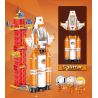 LINOOS LN3102 3102 non  TÊN LỬA ÂM THANH bộ đồ chơi xếp lắp ráp ghép mô hình MARS BASE SPACE SHUTTLE 558 khối