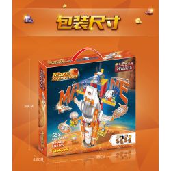 LINOOS LN3102 3102 non  TÊN LỬA ÂM THANH bộ đồ chơi xếp lắp ráp ghép mô hình MARS BASE SPACE SHUTTLE 558 khối