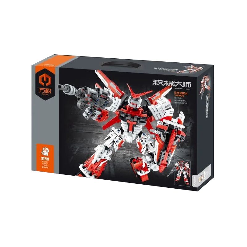 IM.MASTER QIHUI 6824 non  MECHA XẠ THỦ LỬA ĐỎ bộ đồ chơi xếp lắp ráp ghép mô hình  Kỹ Thuật Công Nghệ Cao Mô Hình Phương Tiện 1320 khối
