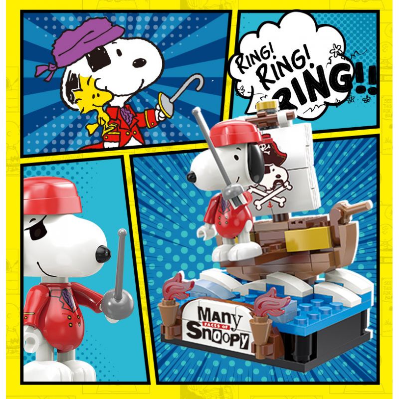 LINOOS LN8080 8080 non Lego SNOOPY'S MULTIFACETED LIFE SERIES BLIND BOX 2.0  TỔNG CỘNG 6 MẪU