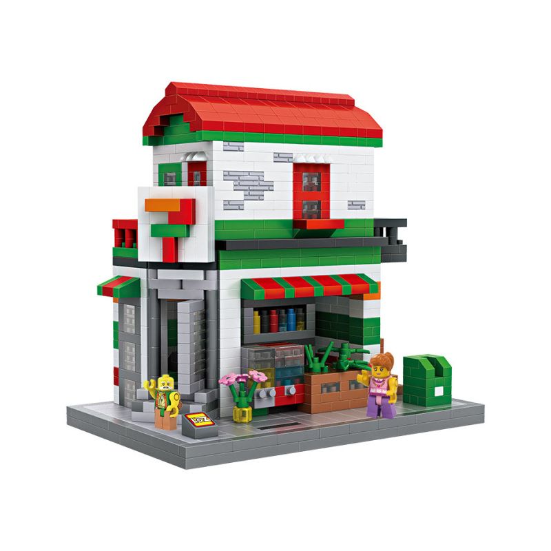 LOZ 9037 non Lego TÒA NHÀ CỬA HÀNG TIỆN LỢI bộ đồ chơi xếp lắp ráp ghép mô hình Creator Sáng Tạo