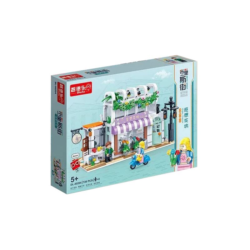 ZHI DELE DL-50204 50204 DL50204 non  NHÀ HOA MIXIANG bộ đồ chơi xếp lắp ráp ghép mô hình 726 khối