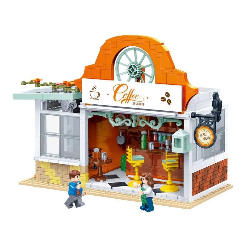 ZHI DELE DL-50203 50203 DL50203 non Lego CÀ PHÊ THÔNG MINH bộ đồ chơi xếp lắp ráp ghép mô hình 775 khối