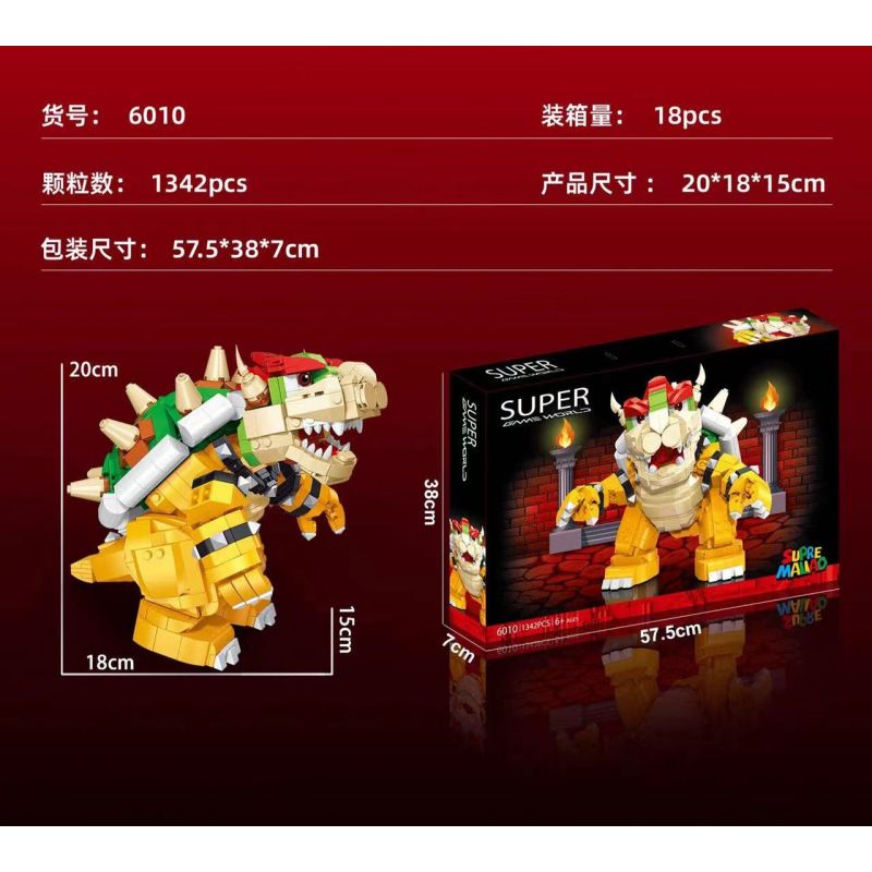 拓乐 6010 non  KUBA bộ đồ chơi xếp lắp ráp ghép mô hình Super Mario SUPER MALIAO Thợ Sửa Ống Nước 1342 khối