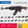 Kazi KY88008 88008 non  SÚNG TRƯỜNG TỰ ĐỘNG AK-47 16 TỔ HỢP bộ đồ chơi xếp lắp ráp ghép mô hình Gun MILITARY 932 khối