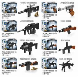 Kazi KY88008 88008 non  SÚNG TRƯỜNG TỰ ĐỘNG AK-47 16 TỔ HỢP bộ đồ chơi xếp lắp ráp ghép mô hình Gun MILITARY 932 khối