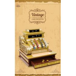 ZHEGAO 00387 non  MÁY TÍNH TIỀN CỔ ĐIỂN bộ đồ chơi xếp lắp ráp ghép mô hình Creator Expert VINTAGE CASH REGISTER Chuyên Gia Sáng Tạo 1630 khối