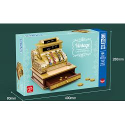 ZHEGAO 00387 non  MÁY TÍNH TIỀN CỔ ĐIỂN bộ đồ chơi xếp lắp ráp ghép mô hình Creator Expert VINTAGE CASH REGISTER Chuyên Gia Sáng Tạo 1630 khối