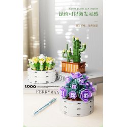 XIANG JUN 10975 non  SHOP HOA CÂY CẢNH 6 LOẠI CHẬU MỌNG NƯỚC THIÊN THẦN TUYẾT CÚC NGỌC BÍCH TIÊN LINGBO BƯỚM TÍM NỤ TẦM XUÂN SAN HÔ JI bộ đồ chơi xếp lắp ráp ghép mô hình Creator Sáng Tạo