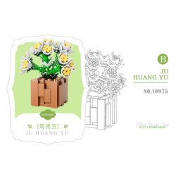 XIANG JUN 10975 non  SHOP HOA CÂY CẢNH 6 LOẠI CHẬU MỌNG NƯỚC THIÊN THẦN TUYẾT CÚC NGỌC BÍCH TIÊN LINGBO BƯỚM TÍM NỤ TẦM XUÂN SAN HÔ JI bộ đồ chơi xếp lắp ráp ghép mô hình Creator Sáng Tạo