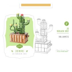 XIANG JUN 10975 non  SHOP HOA CÂY CẢNH 6 LOẠI CHẬU MỌNG NƯỚC THIÊN THẦN TUYẾT CÚC NGỌC BÍCH TIÊN LINGBO BƯỚM TÍM NỤ TẦM XUÂN SAN HÔ JI bộ đồ chơi xếp lắp ráp ghép mô hình Creator Sáng Tạo