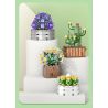 XIANG JUN 10975 non  SHOP HOA CÂY CẢNH 6 LOẠI CHẬU MỌNG NƯỚC THIÊN THẦN TUYẾT CÚC NGỌC BÍCH TIÊN LINGBO BƯỚM TÍM NỤ TẦM XUÂN SAN HÔ JI bộ đồ chơi xếp lắp ráp ghép mô hình Creator Sáng Tạo