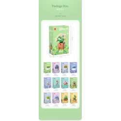XIANG JUN 10975 non  SHOP HOA CÂY CẢNH 6 LOẠI CHẬU MỌNG NƯỚC THIÊN THẦN TUYẾT CÚC NGỌC BÍCH TIÊN LINGBO BƯỚM TÍM NỤ TẦM XUÂN SAN HÔ JI bộ đồ chơi xếp lắp ráp ghép mô hình Creator Sáng Tạo