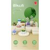 XIANG JUN 10975 non  SHOP HOA CÂY CẢNH 6 LOẠI CHẬU MỌNG NƯỚC THIÊN THẦN TUYẾT CÚC NGỌC BÍCH TIÊN LINGBO BƯỚM TÍM NỤ TẦM XUÂN SAN HÔ JI bộ đồ chơi xếp lắp ráp ghép mô hình Creator Sáng Tạo