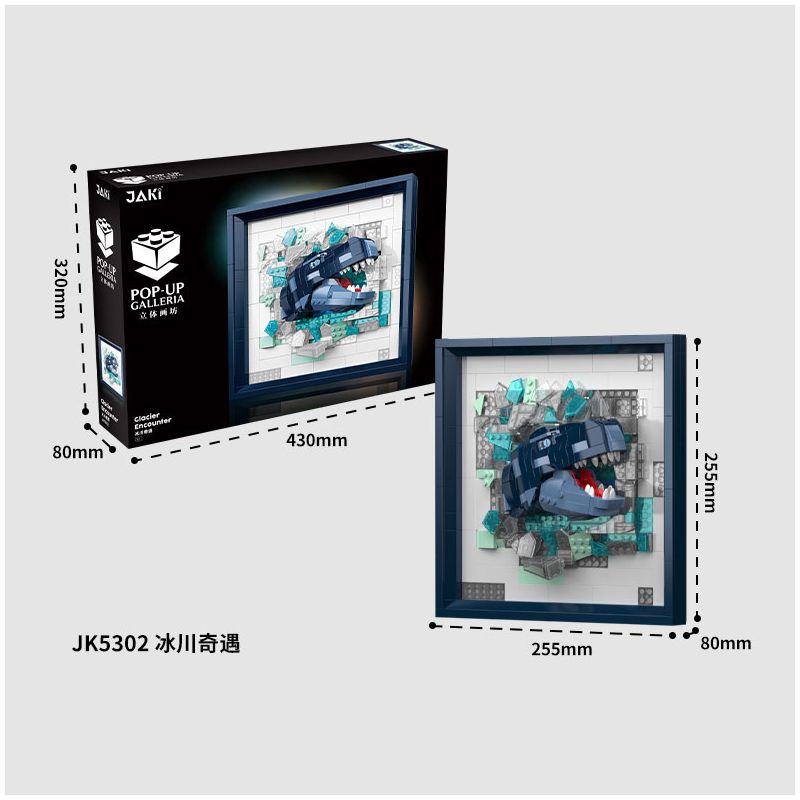 JAKI JK5302 5302 non  CUỘC PHIÊU LƯU TRÊN SÔNG BĂNG bộ đồ chơi xếp lắp ráp ghép mô hình Art