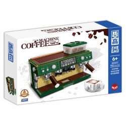 ZHEGAO DZ6017 6017 non  MÁY PHA CÀ PHÊ ĐÔI bộ đồ chơi xếp lắp ráp ghép mô hình Creator COFFEE MACHINE Sáng Tạo 928 khối