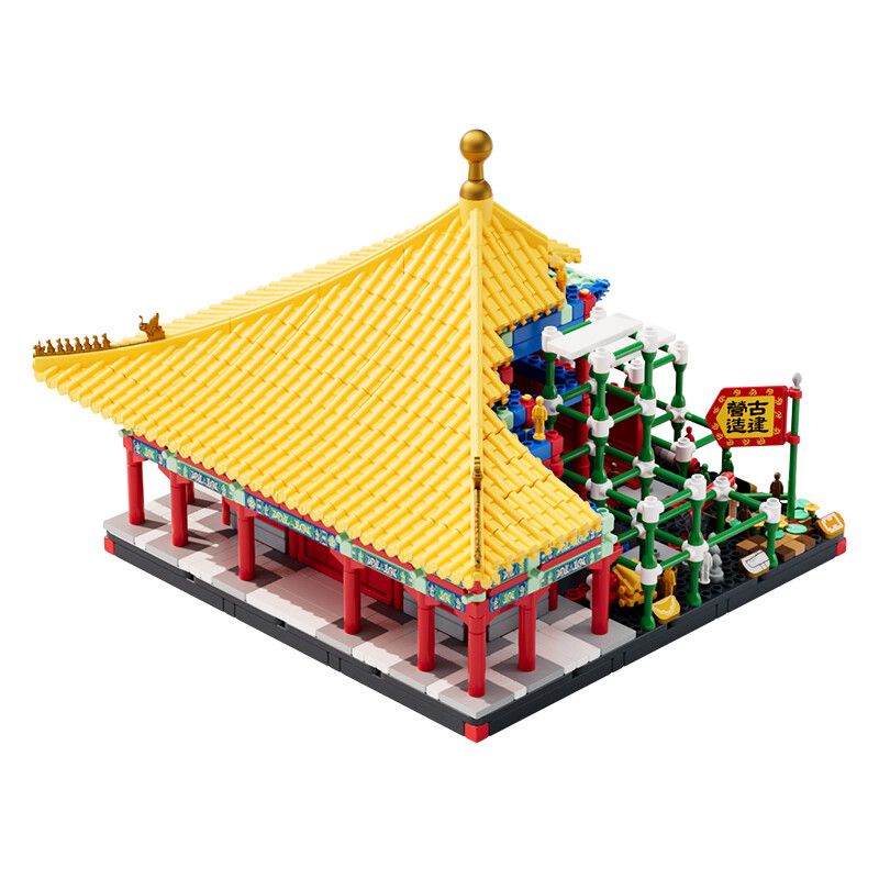 BLOKS 81421 non Lego CÔNG TRÌNH KIẾN ​​TRÚC CỔ ZHONGHE HALL tỷ lệ 1:75 bộ đồ chơi xếp lắp ráp ghép mô hình 1442 khối