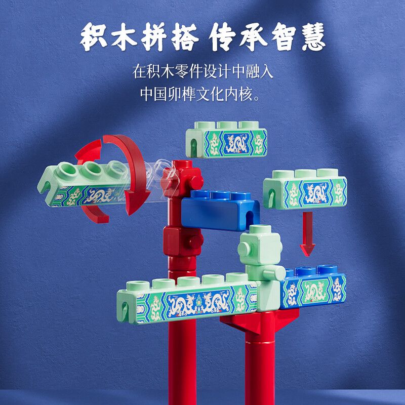BLOKS 81421 non  CÔNG TRÌNH KIẾN ​​TRÚC CỔ ZHONGHE HALL tỷ lệ 1:75 bộ đồ chơi xếp lắp ráp ghép mô hình 1442 khối